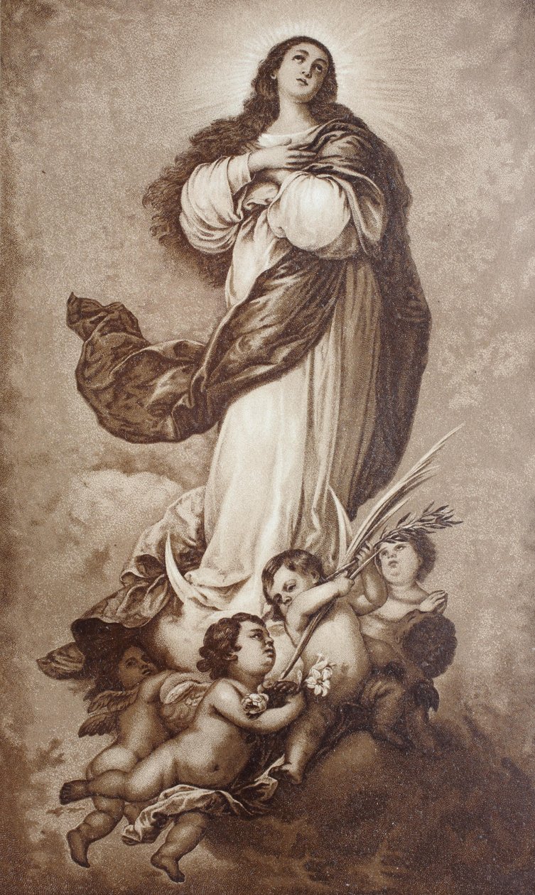 Den ulastelige unnfangelse av den salige jomfru Maria av Bartolome Esteban Murillo av Bartolome Esteban (after) Murillo