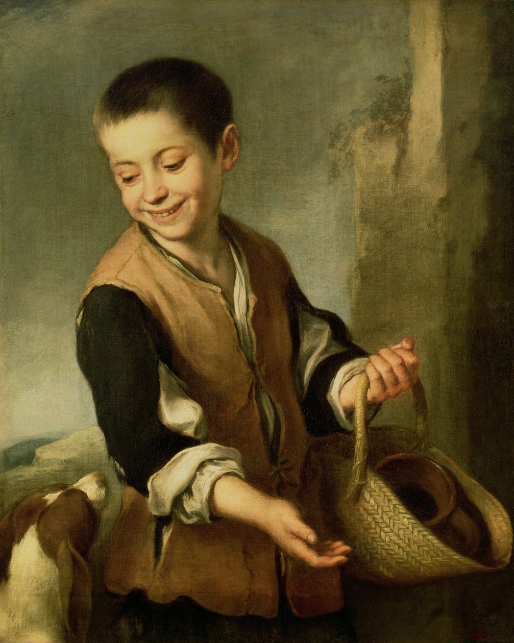 Gutt med hund, ca. 1650 av Bartolomé Esteban Murillo