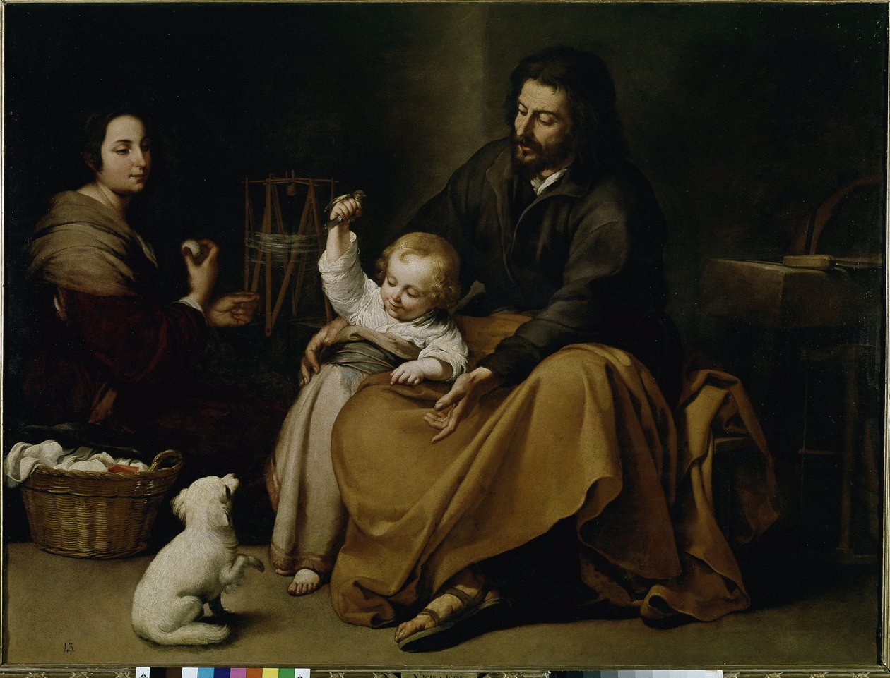 Fuglens hellige familie. (olje på lerret, ca 1650) av Bartolomé Esteban Murillo