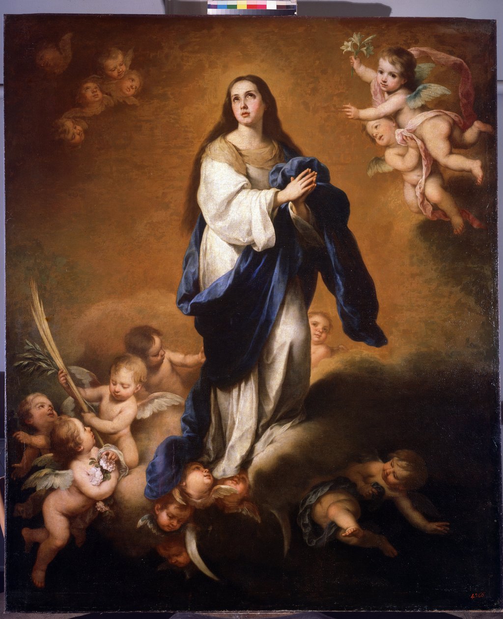 Den hellige jomfrus himmelfart (Esquilache ulastelig unnfangelse eller The Assumption of the Blessed Virgin Mary). Maleri av Bartolome Esteban Murillo (1617-1682) av Bartolomé Esteban Murillo