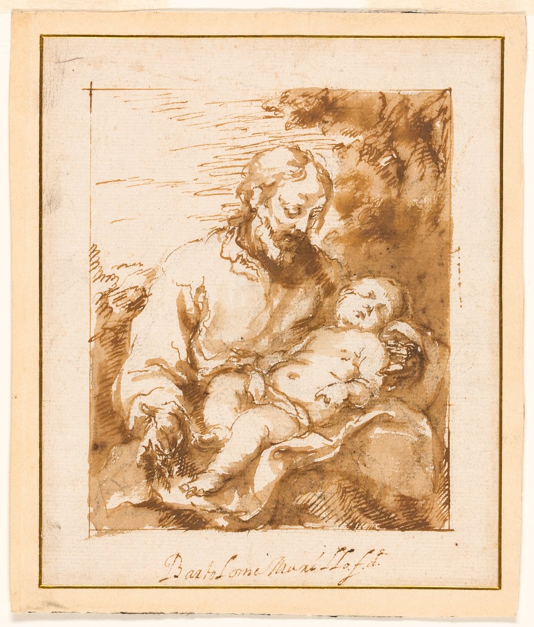 Sankt Josef og det sovende Kristusbarnet av Bartolomé Esteban Murillo