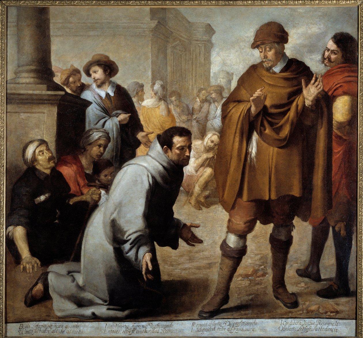 San Salvador de Horta (1520-1567) og inkvisitoren av Aragon stiller spørsmål ved miraklene Maleri av Bartolome Murillo (1618-1682) 1645 Søn. 1,78x1,9 m Bayonne, Musee Bonnat av Bartolomé Esteban Murillo