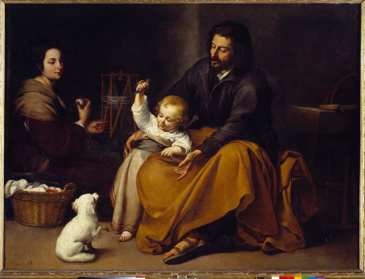Den hellige familie-maleri av Bartolome Murillo (1618-1682) av Bartolomé Esteban Murillo