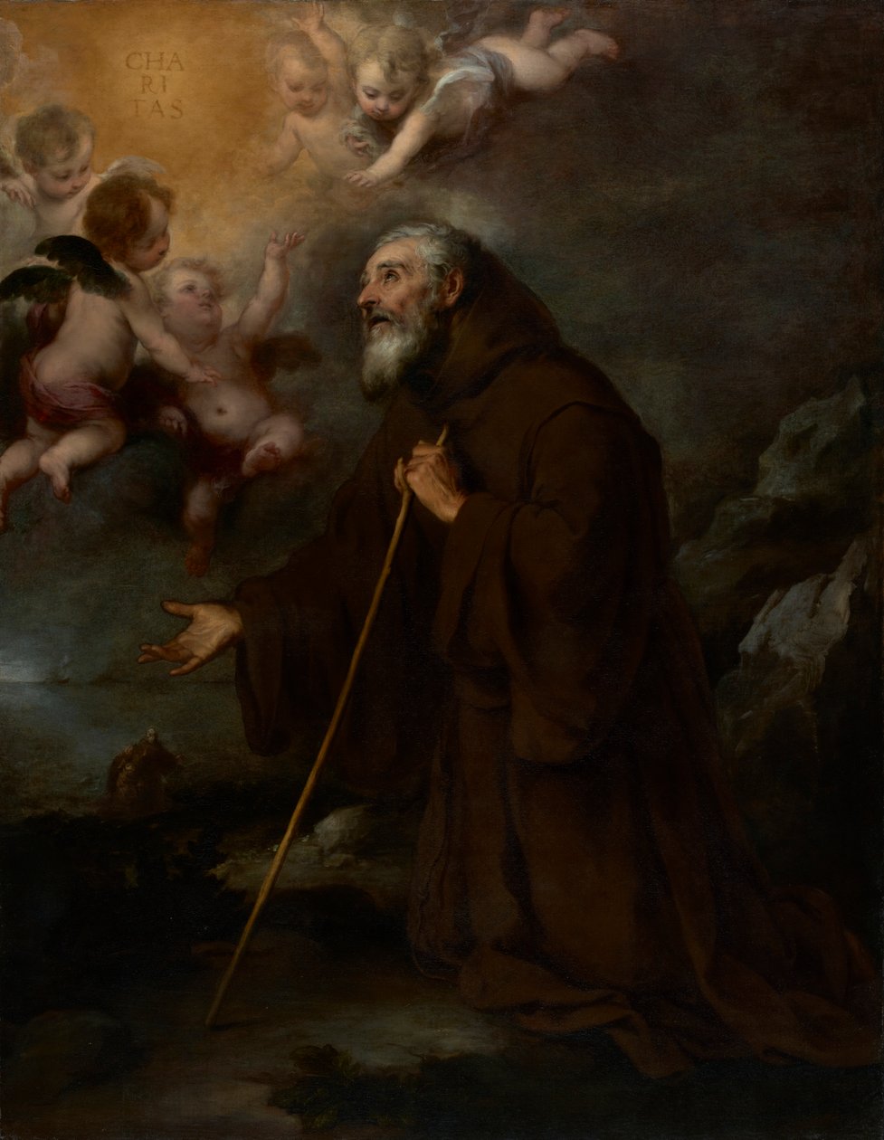The Vision of Saint Francis of Paola, ca. 1670 (olje på lerret) av Bartolomé Esteban Murillo