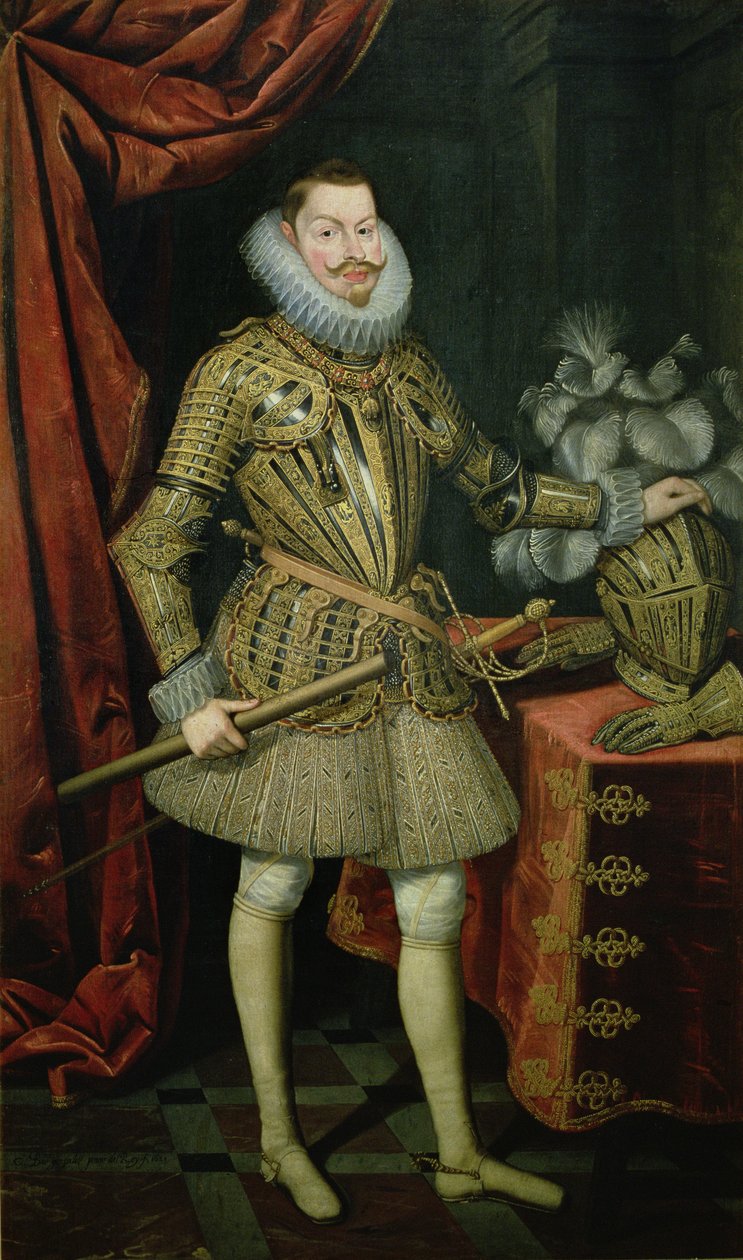 Portrett av Filip III av Spania (1578-1621) 1621 (olje på lerret) av Bartolome Gonzalez
