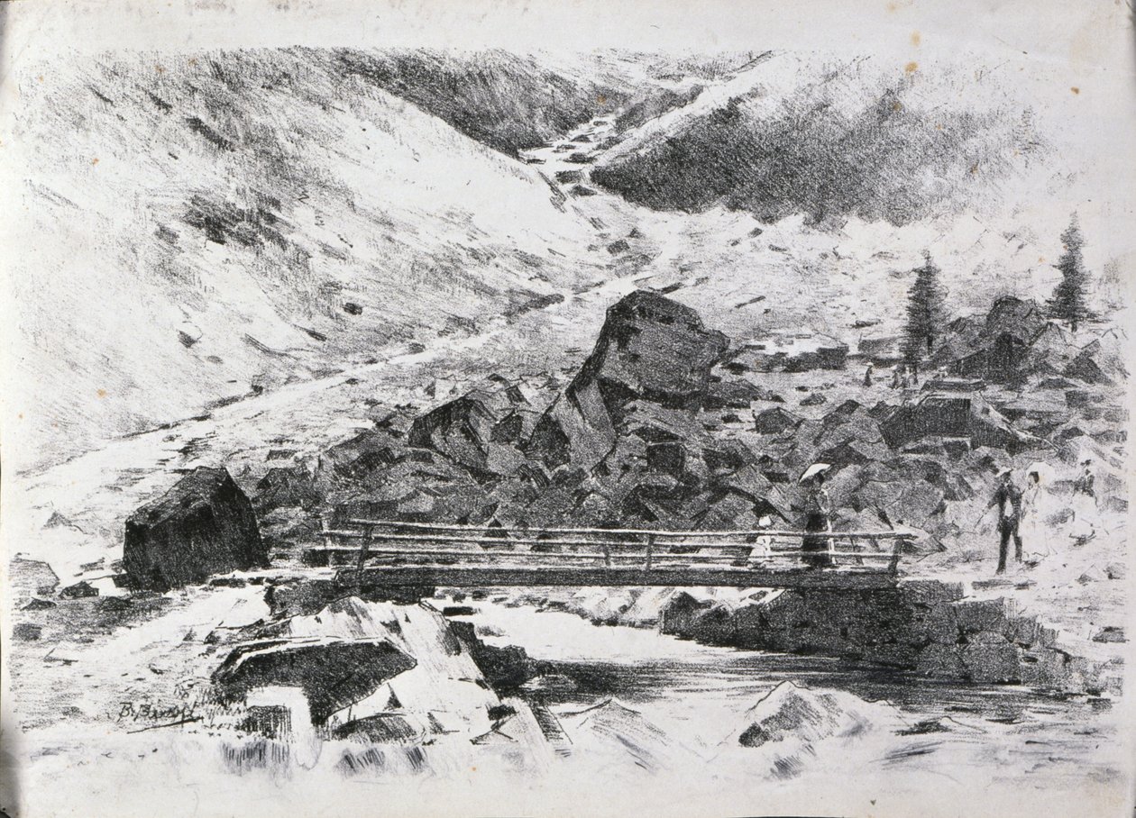 Bro over strømmen til alta montagnan av Bartolomeo Bezzi