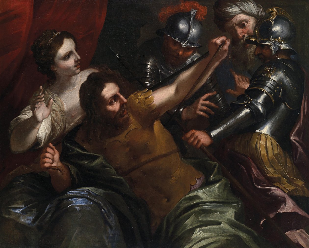 Samson og Delila av Bartolomeo Biscaino