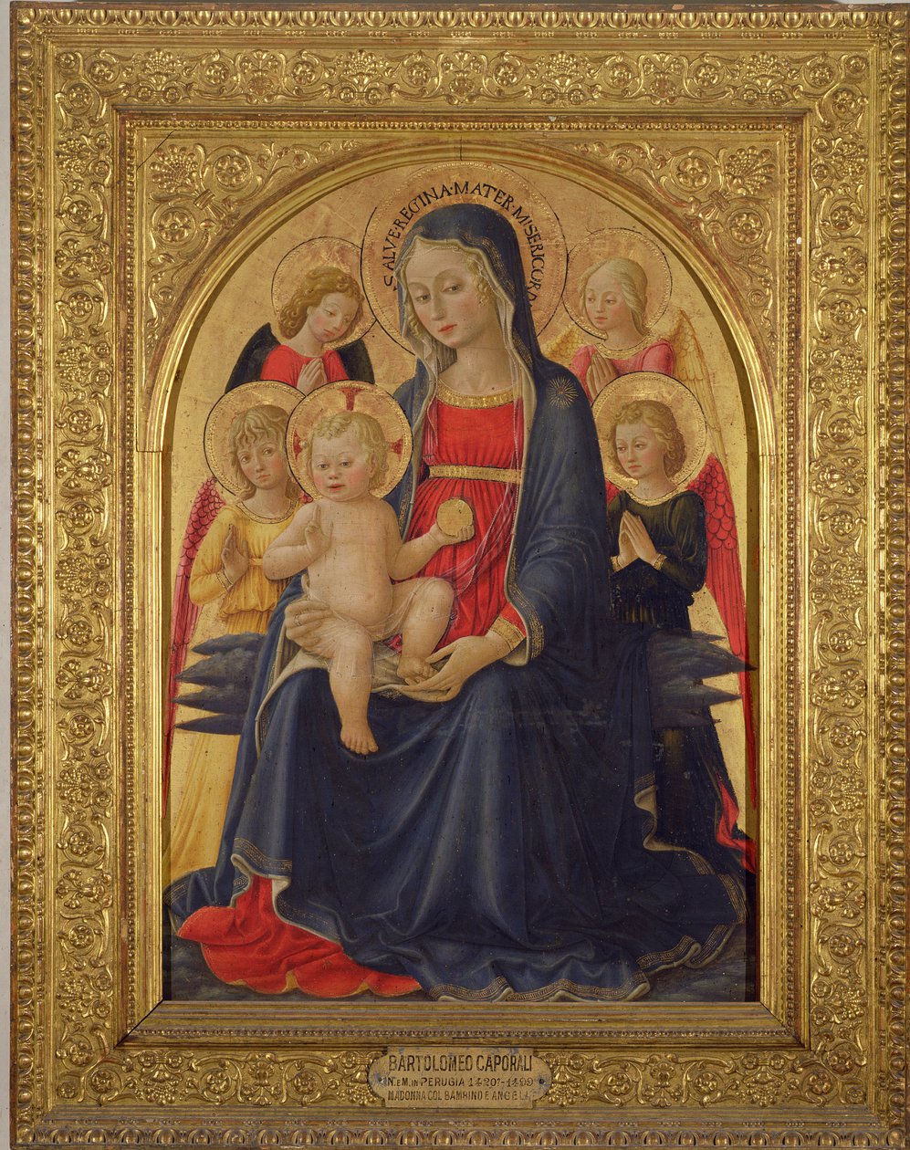Madonna og barn med engler, ca. 1467 av Bartolomeo Caporali