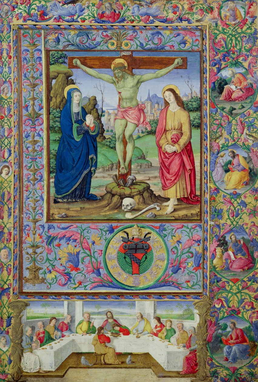 Korsfestelsen og nattverden av Bartolomeo Della Gatta