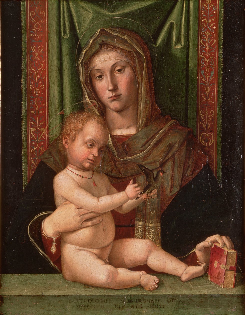 Madonna og barn (panel) av Bartolomeo Montagna
