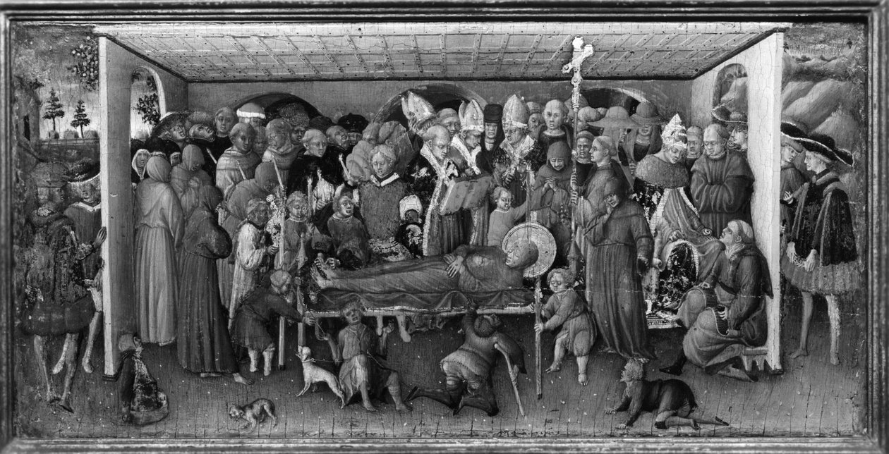 Begravelsen til den hellige Frans av Assisi av Bartolomeo Tommaso da di Foligno