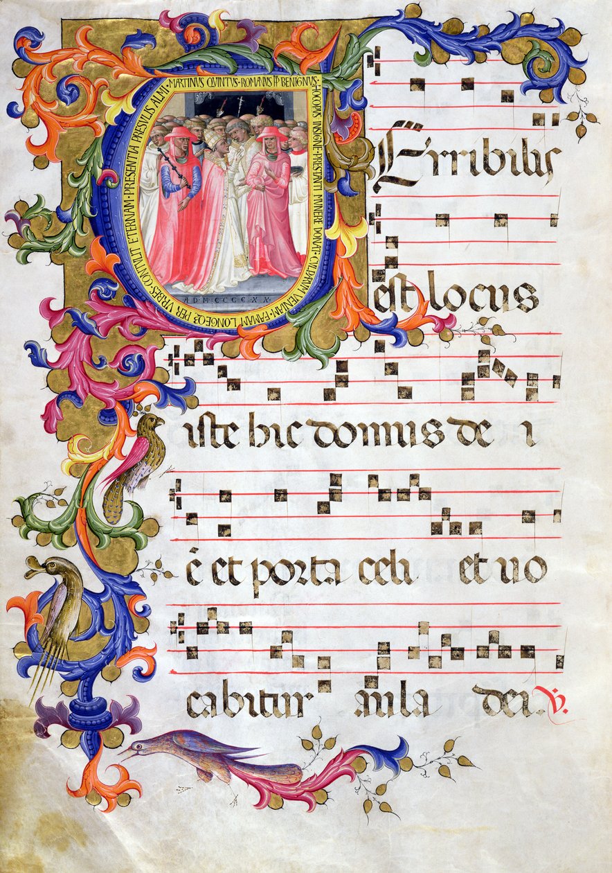 Ms 557 f.61v Side med historisk initial 