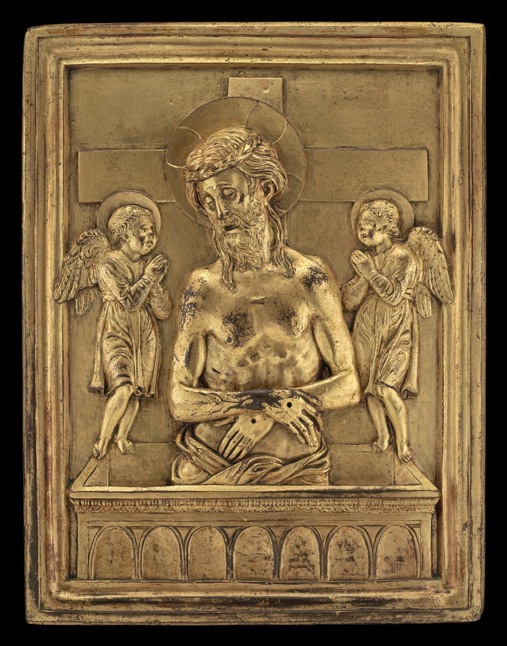 Den døde Kristus med to engler. av Bartolomeo Bellano
