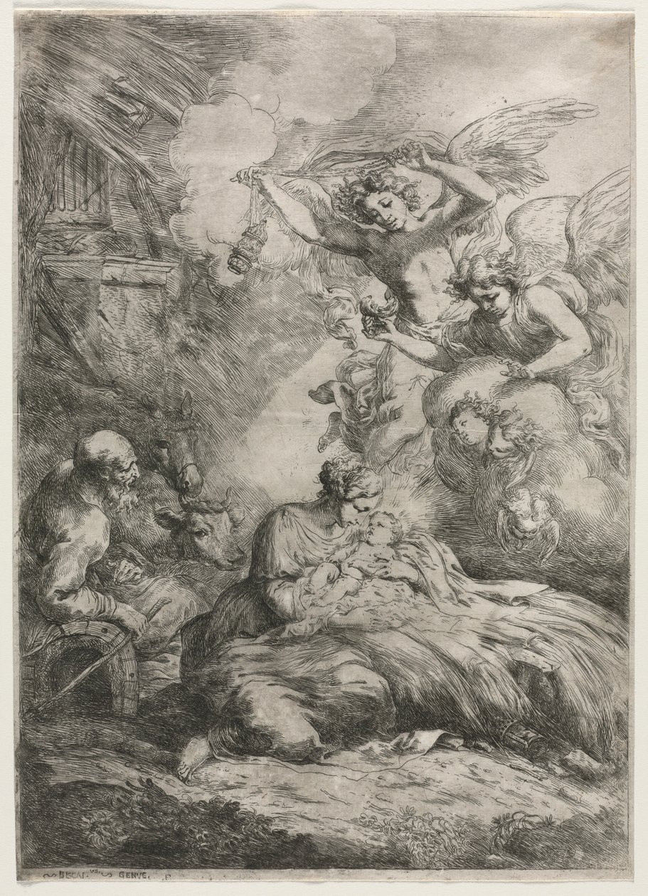 Fødselen. av Bartolomeo Biscaino