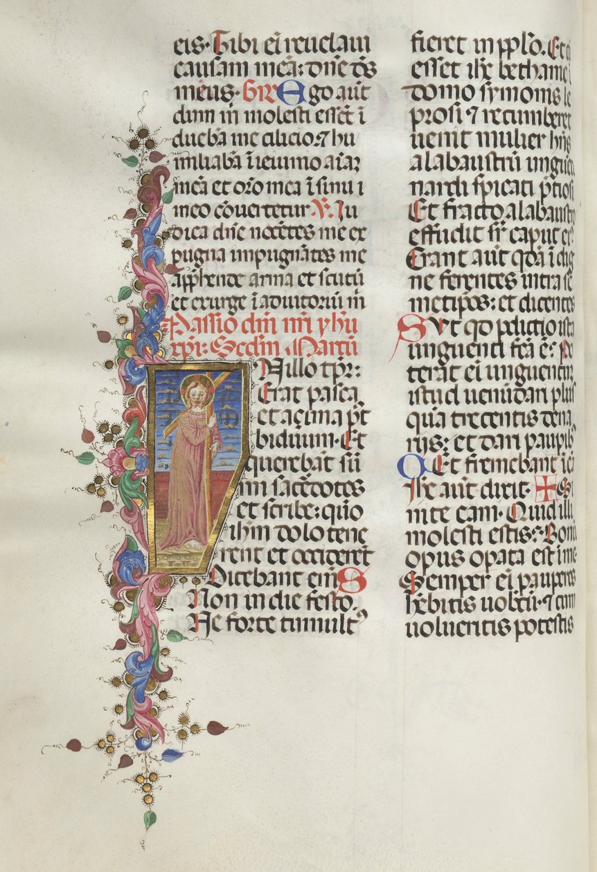 Missale: Fol. 124v: Kristus holder korset, 1469. av Bartolomeo Caporali