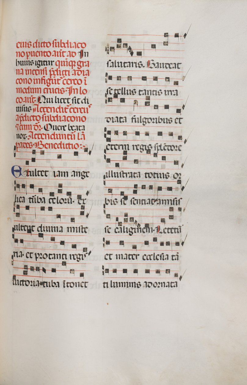 Missale: Fol. 153: Music for Exultet, 1469 av Bartolomeo Caporali