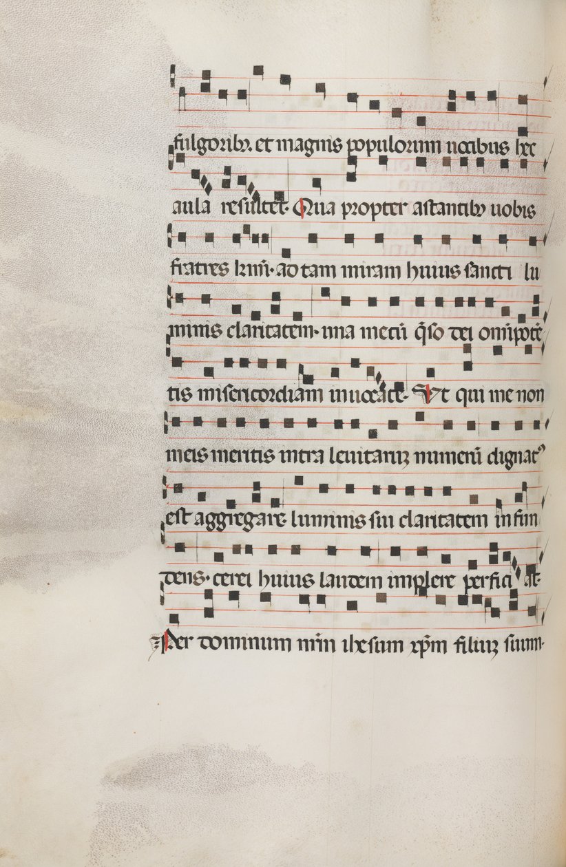 Missale: Fol. 153v: Music for Exultet, 1469 av Bartolomeo Caporali