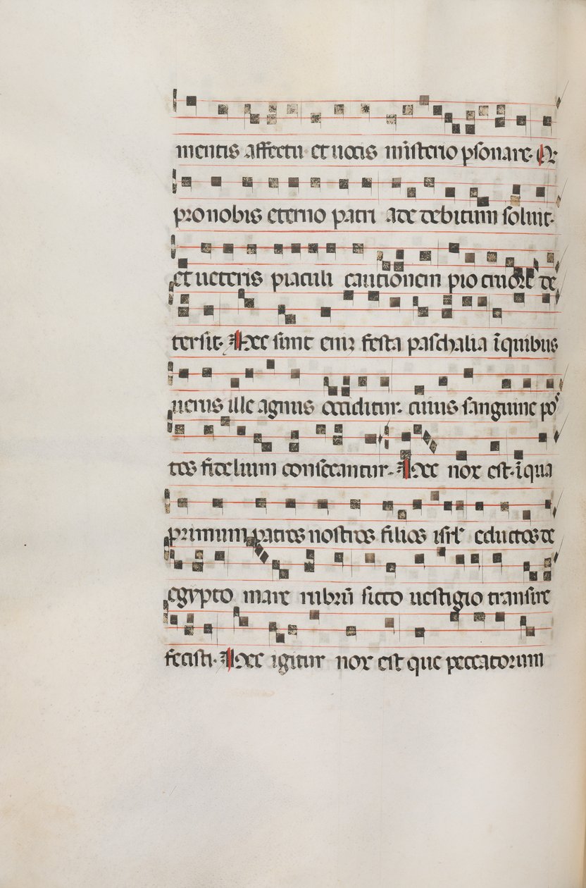 Missale: Fol. 154v: Music for Exultet, 1469 av Bartolomeo Caporali