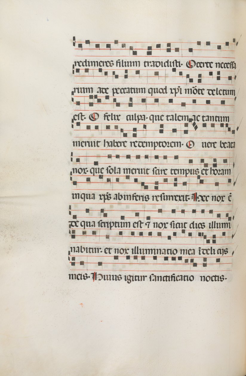 Missale: Fol. 155v: Music for Exultet, 1469 av Bartolomeo Caporali