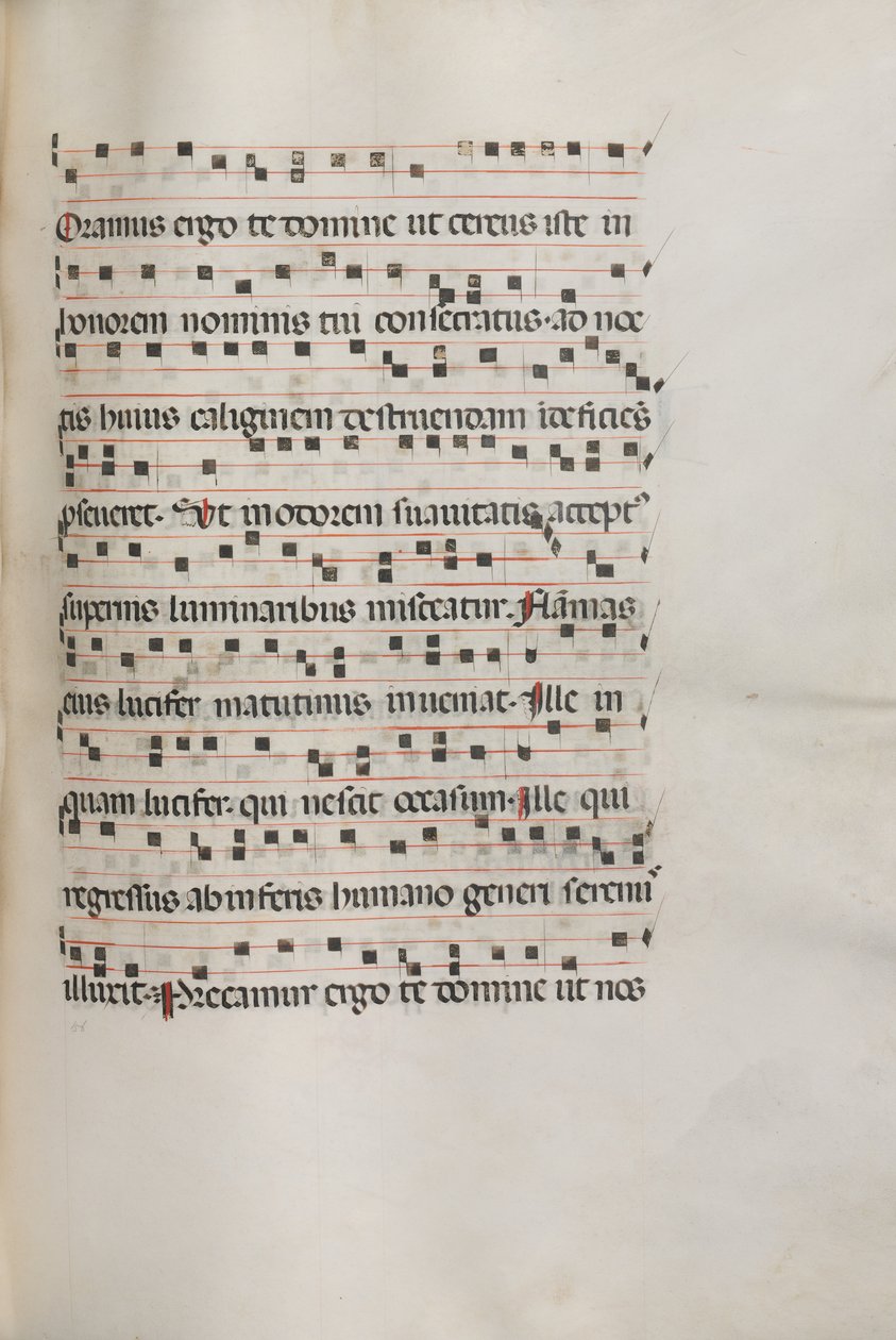 Missale: Fol. 157: Music for Exultet, 1469 av Bartolomeo Caporali