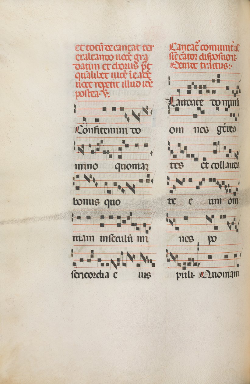 Missale: Fol. 171v: Musikk for Alleluia etc. ved begynnelsen av påsken, 1469. av Bartolomeo Caporali