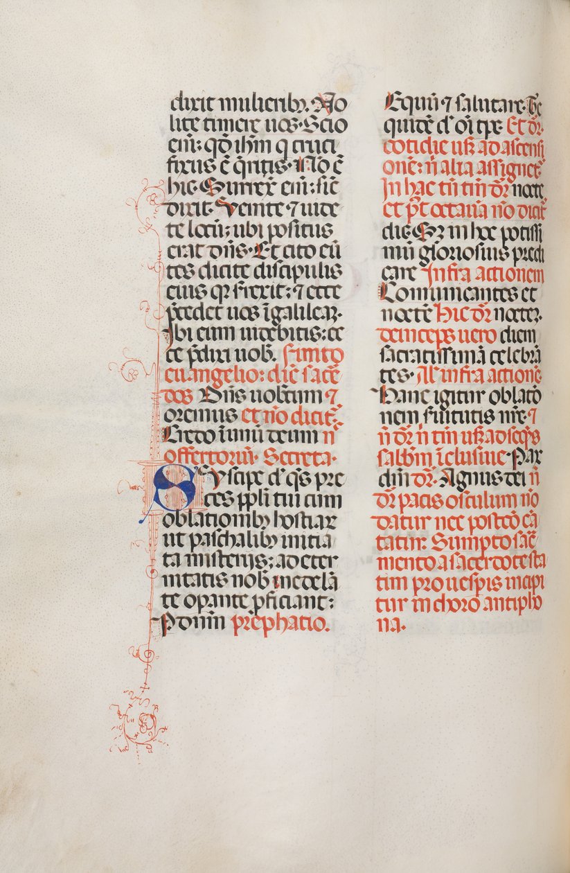 Missale: Fol. 172v: Musikk for Alleluia etc. ved begynnelsen av påsken, 1469. av Bartolomeo Caporali