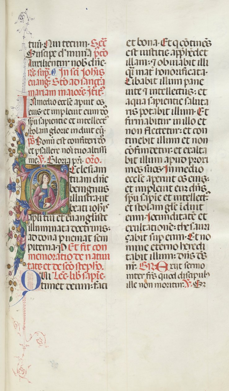 Missale: Fol. 25: Saint John with Eagle, 1469. av Bartolomeo Caporali