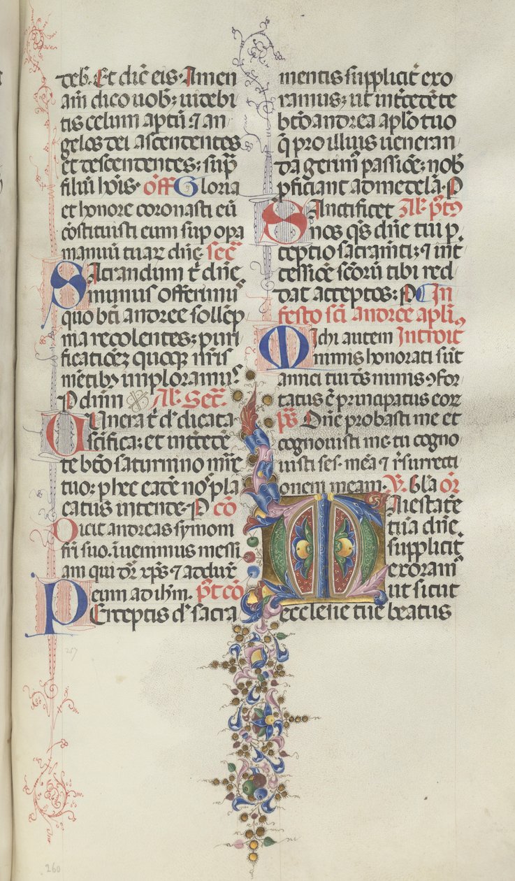 Missale: Fol. 260: Løvverk med frukt, 1469 av Bartolomeo Caporali
