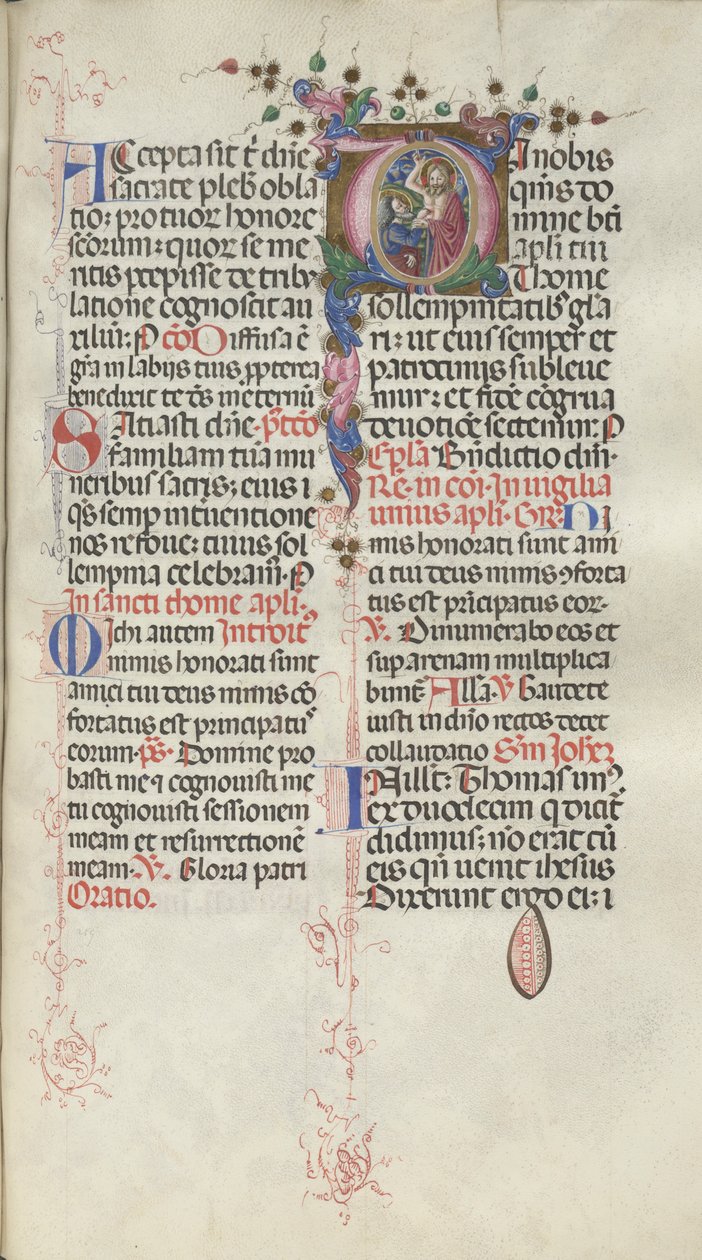 Missal: Fol. 262: Saint Thomas, 1469. av Bartolomeo Caporali