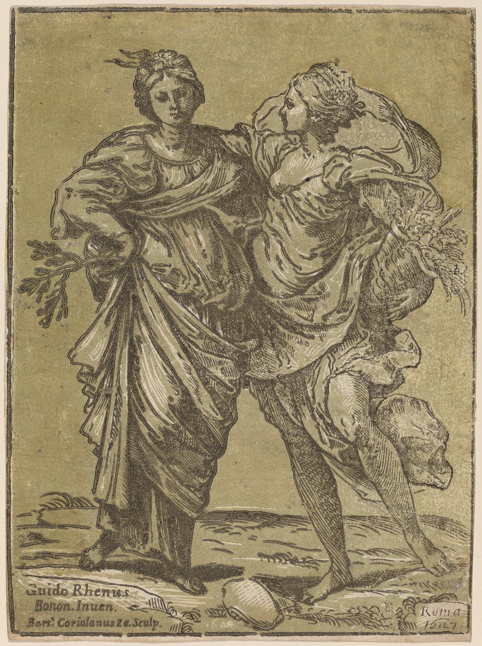 Alliansen av fred og overflod av Bartolomeo Coriolano after Guido Reni