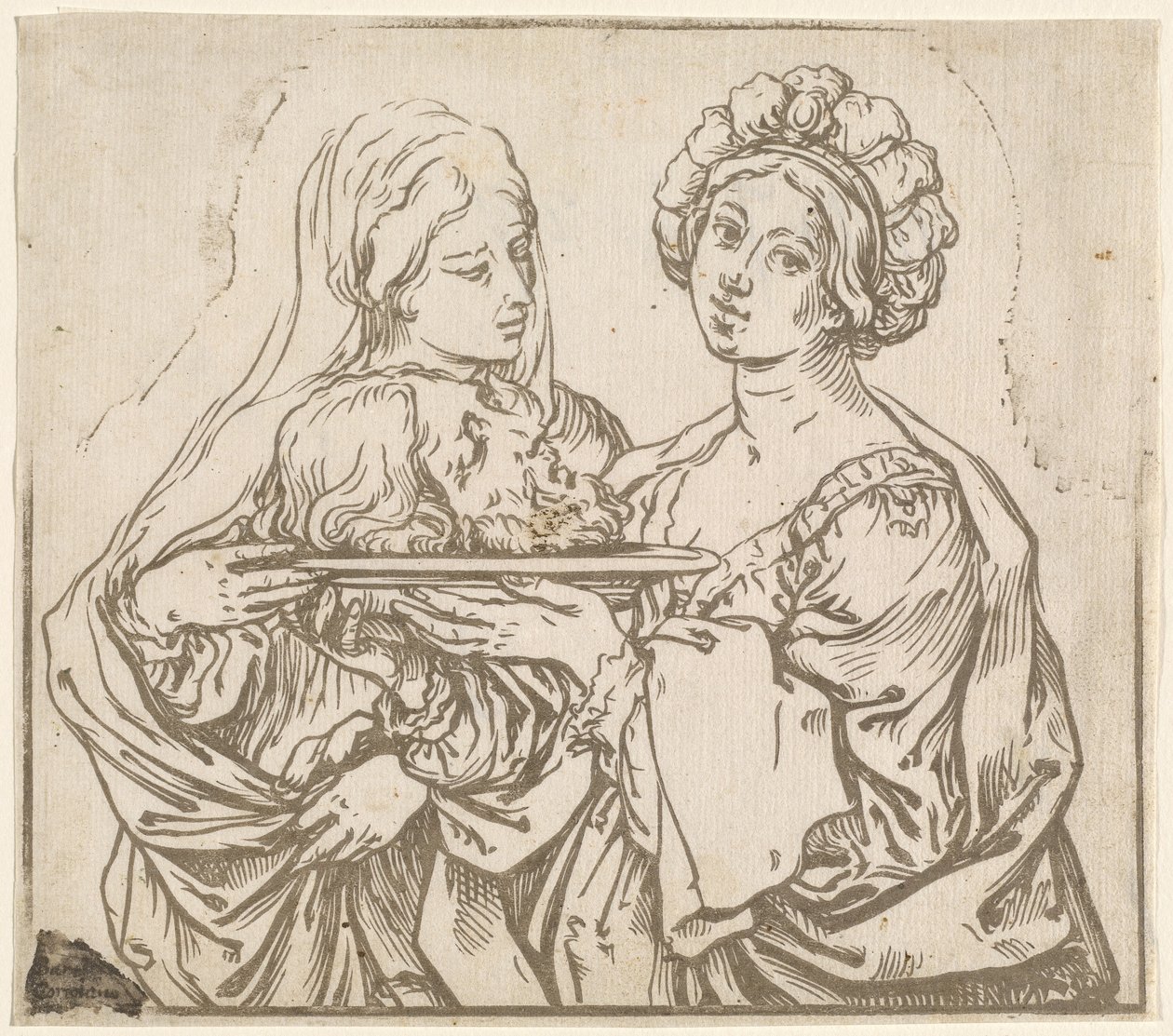Herodias og Salome av Bartolomeo Coriolano after Guido Reni