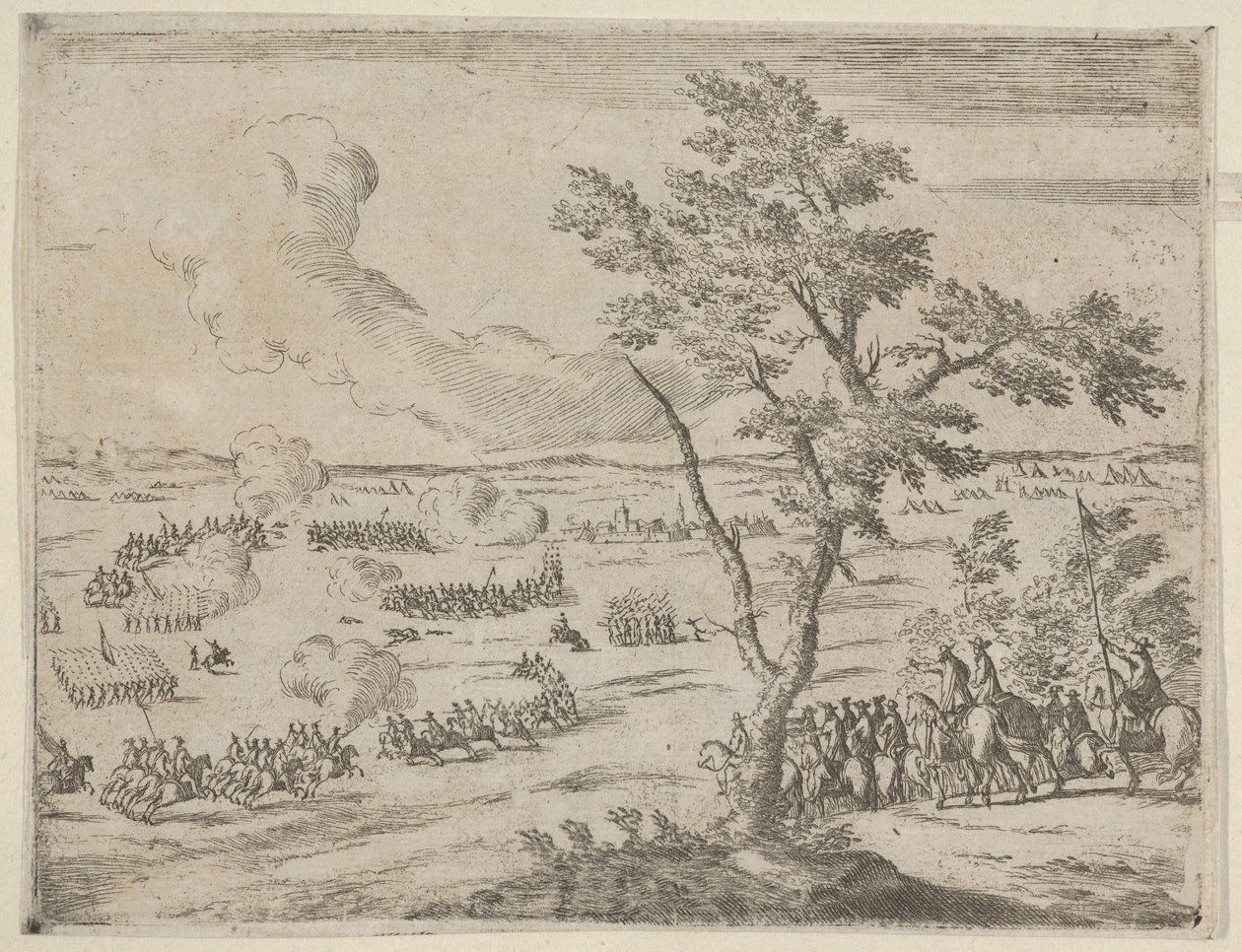 I spissen for en sveitsisk hær konfronterer Francesco I d'Este, med Uncrushed Spirit, fienden..., 1659. av Bartolomeo Fenice