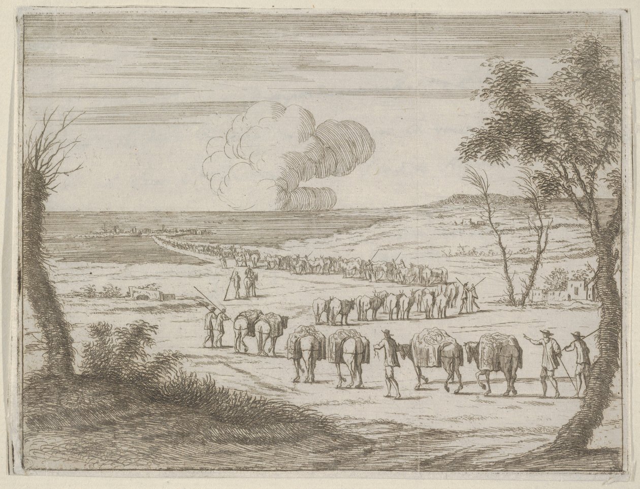Francesco I d'Este hjelper hertugen av Mantua etter at territoriene hans ble ødelagt av Ge..., 1659. av Bartolomeo Fenice