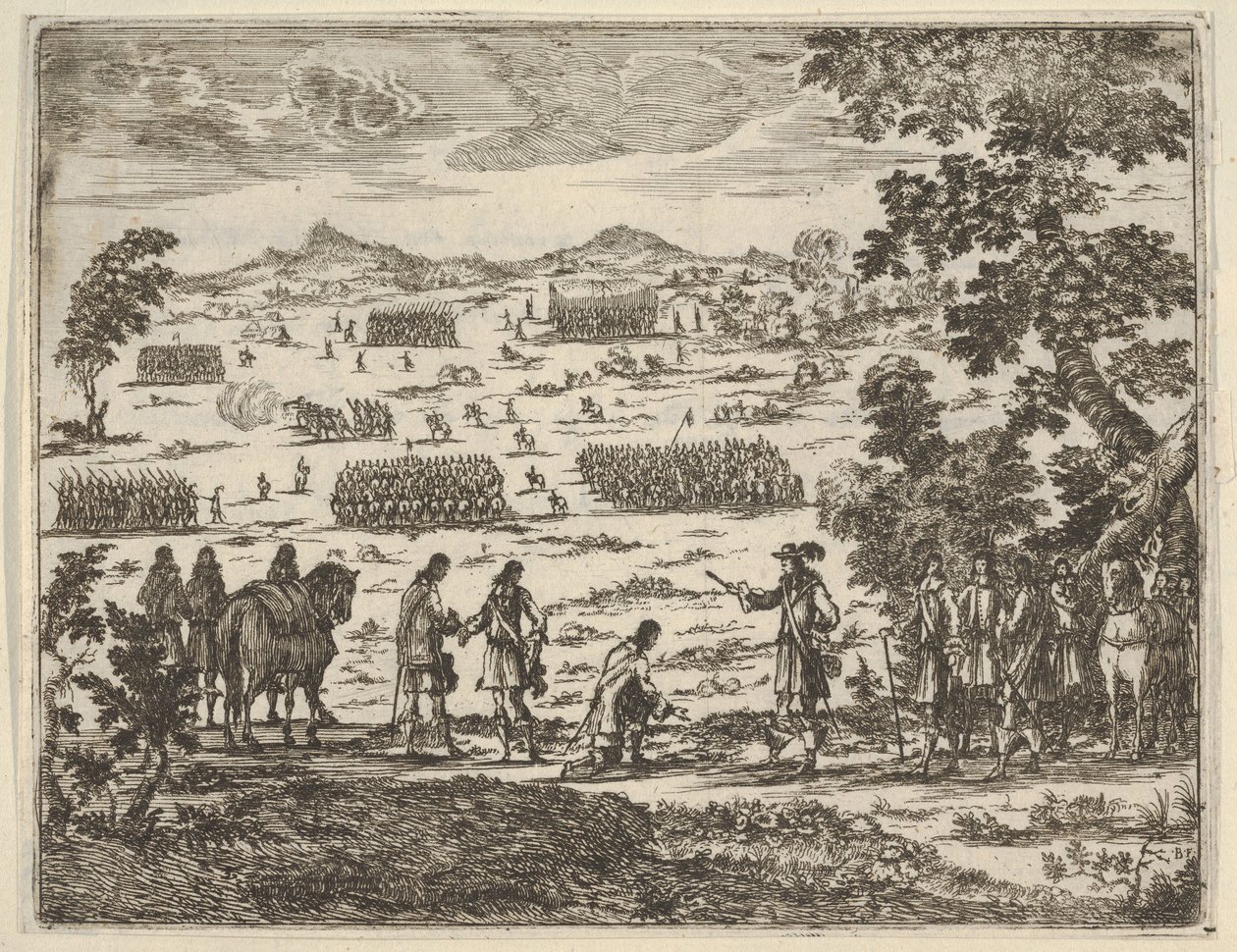 Francesco I d'Este dømmer en edel fransk tjenestemann til døden som et eksempel for å forhindre fremtid..., 1659. av Bartolomeo Fenice