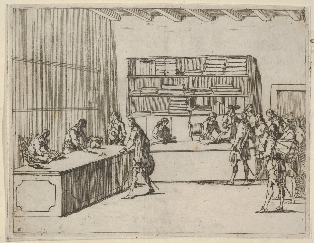 Soldater som verver seg for å forsvare troen mot tyrkerne, fra L'Idea di un Principe ed Ero..., 1659. av Bartolomeo Fenice