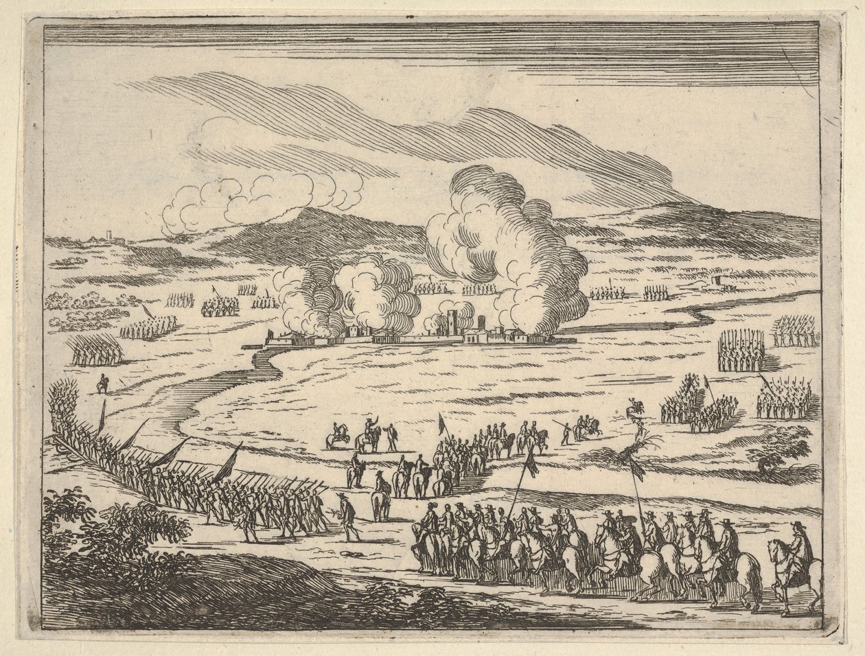 Beleiringen av Alexandria begynner, fra ideen om en kristen prins og helt i Francis ..., 1659. av Bartolomeo Fenice