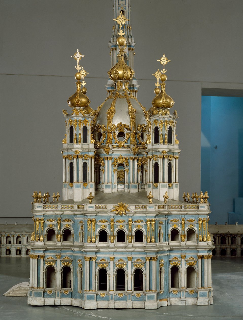 Prosjekt for klosteret til jomfruen til oppstandelsen (Smolnyj) i St. Petersburg (Sankt Petersburg) av Bartolomeo Franceso Rastrelli