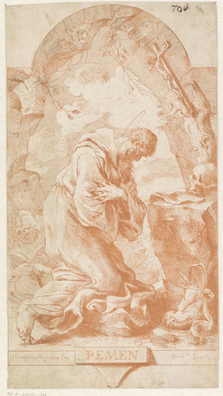 Den hellige Jerome Pemen (tittel på objekt) av Bartolomeo Gazalis