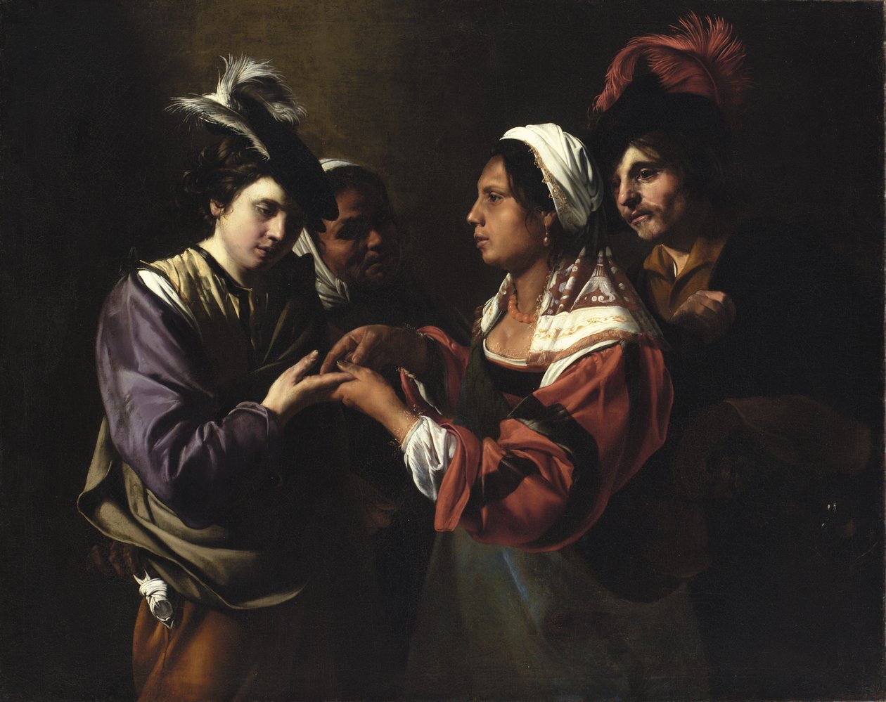 Spåkonen, ca. 161617 av Bartolomeo Manfredi