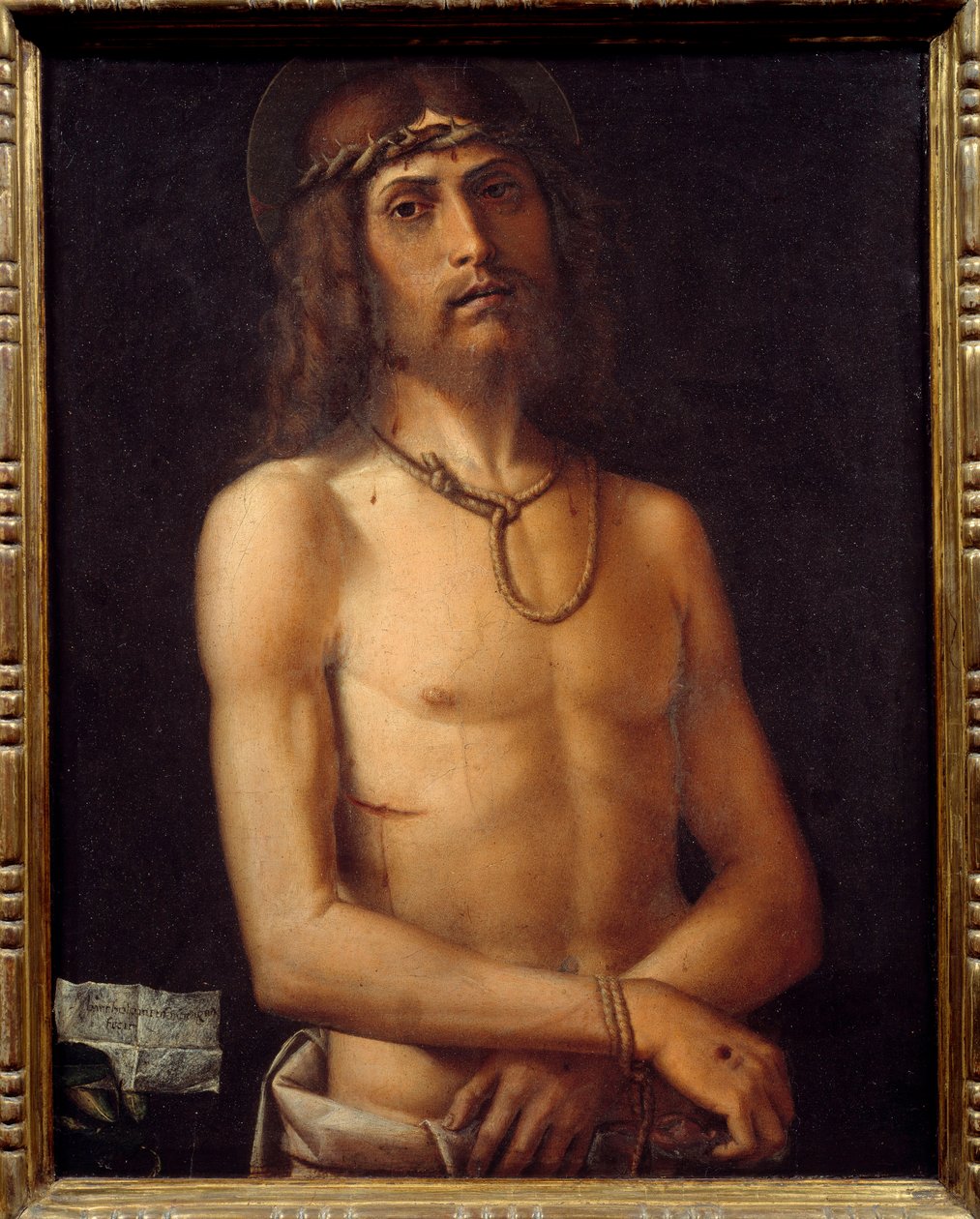 Ecce homo Maleri av Bartolomeo Montagna (1450-1523) 1400-tallet Søn. 0,55x0,43 m av Bartolomeo Montagna