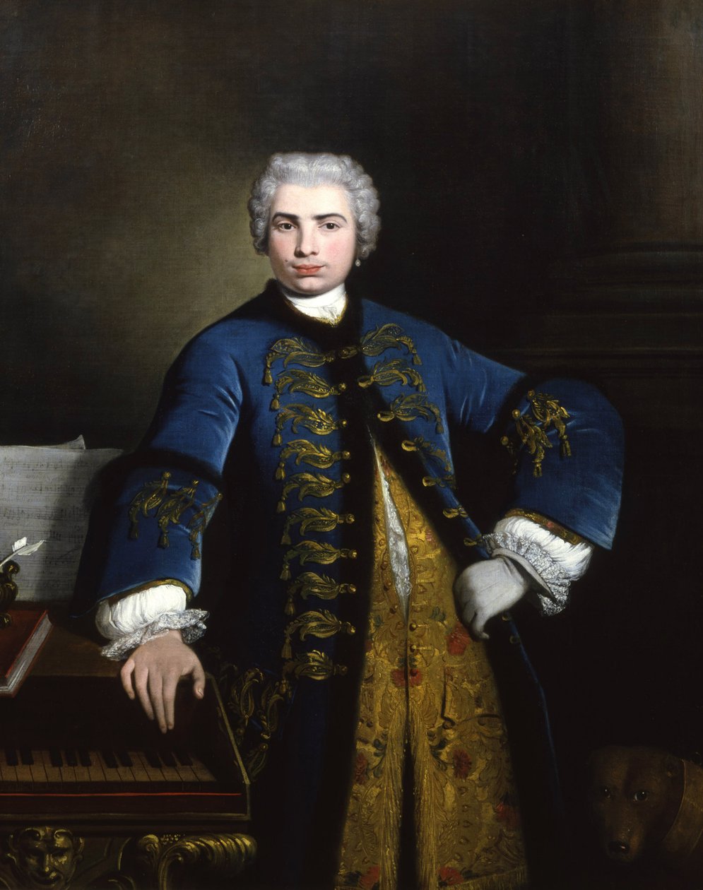 Portrett av sangeren Farinelli Carlo Broschi 1705-1782, 1734. av Bartolomeo Nazari