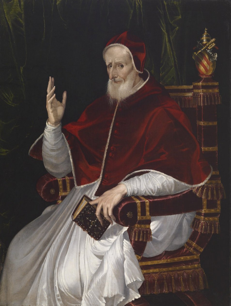 Portrett av pave Pius V, ca. 1566 av Bartolomeo Passarotti