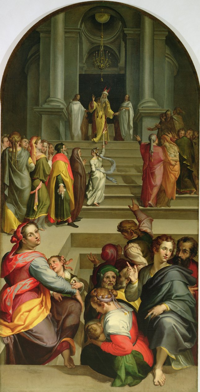 Presentasjonen av Mary av Bartolomeo Passarotti