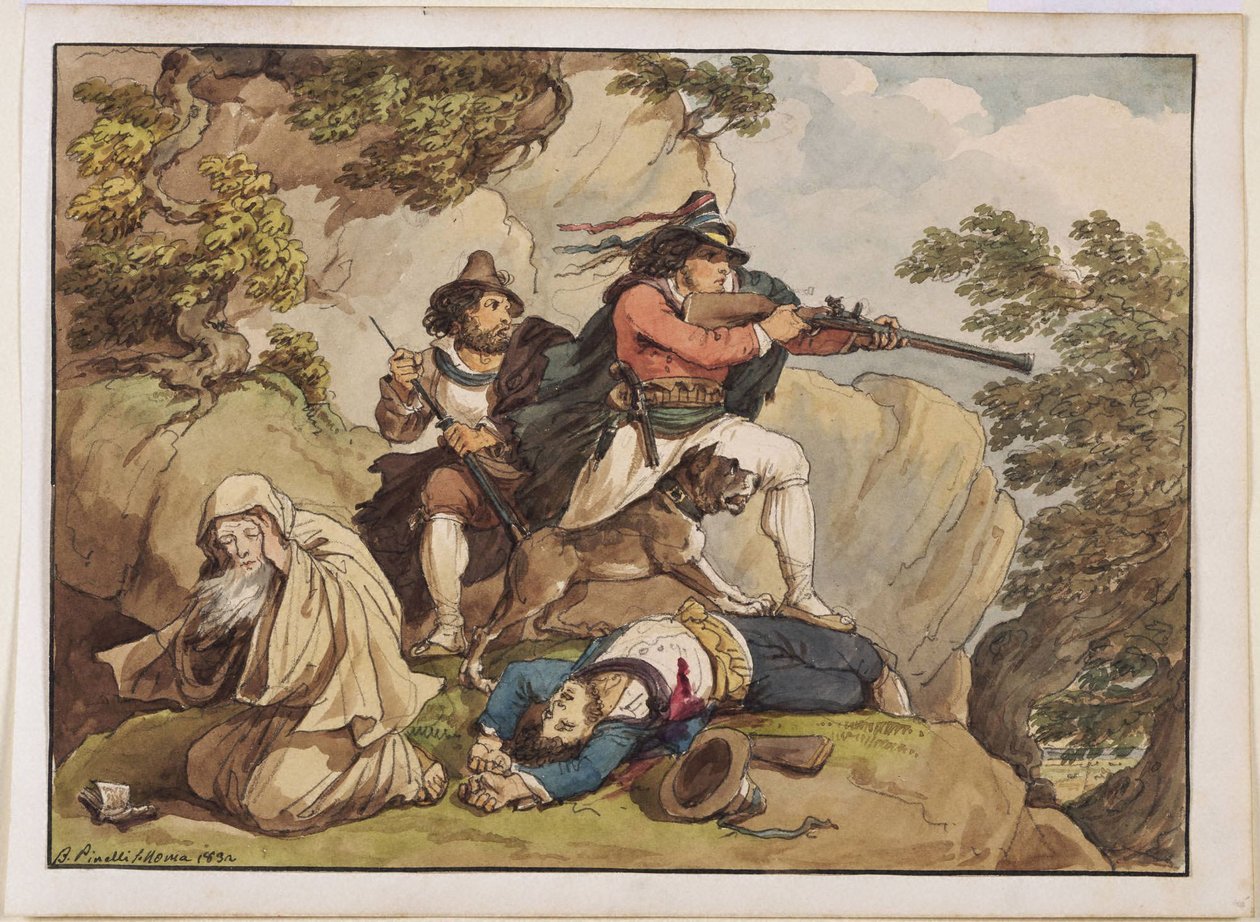 Beleirede røvere av Bartolomeo Pinelli