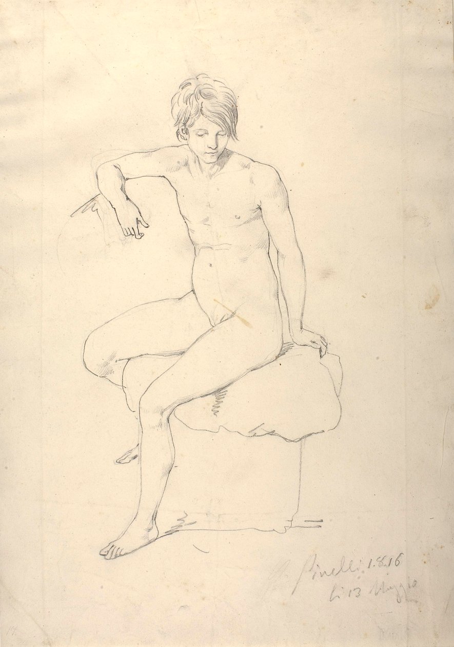 Kvinnelig modell av Bartolomeo Pinelli