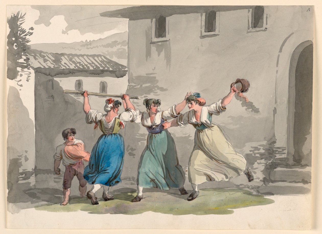 Kvinners kamp i Roma av Bartolomeo Pinelli