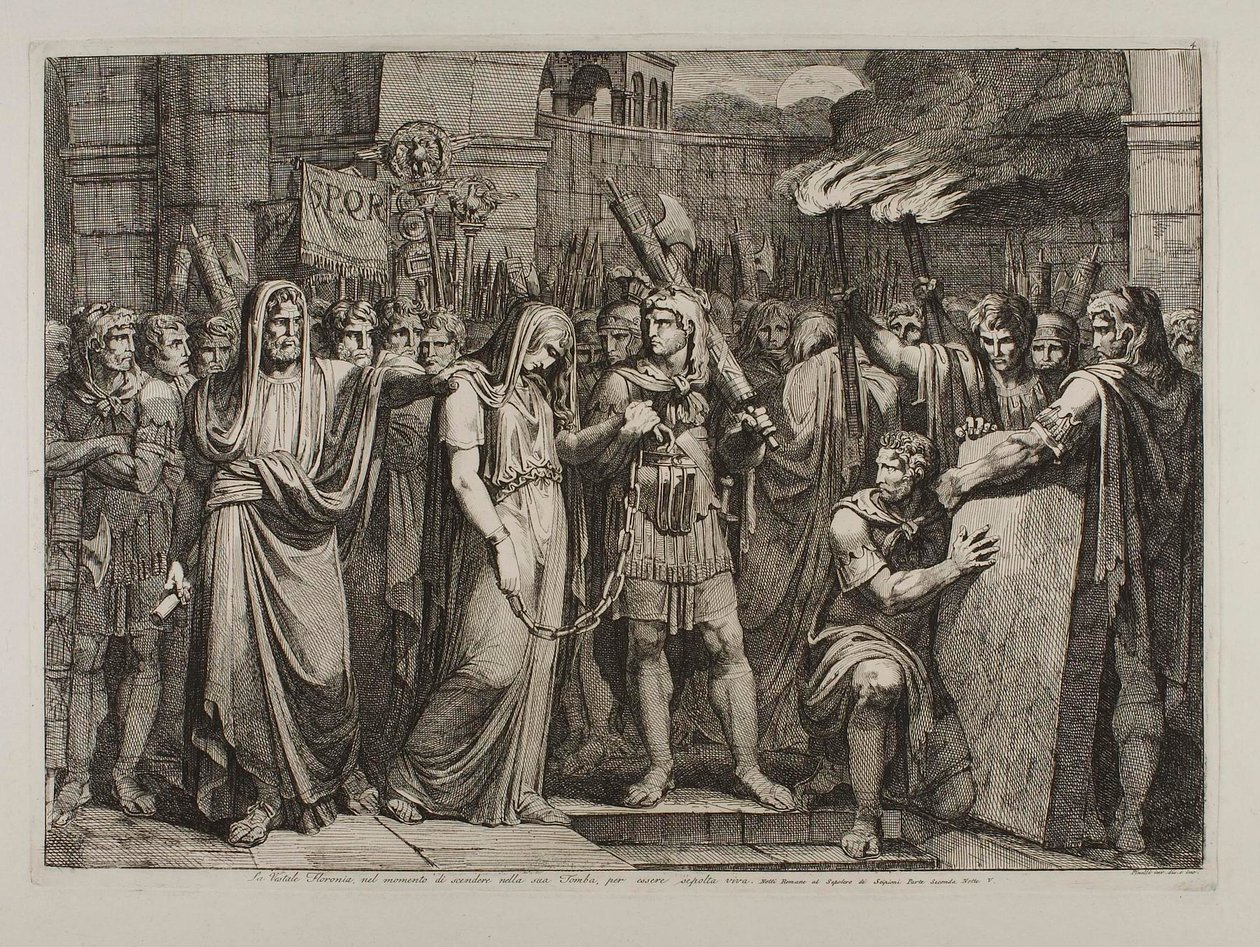 Floronia skal snart gå inn i graven sin av Bartolomeo Pinelli