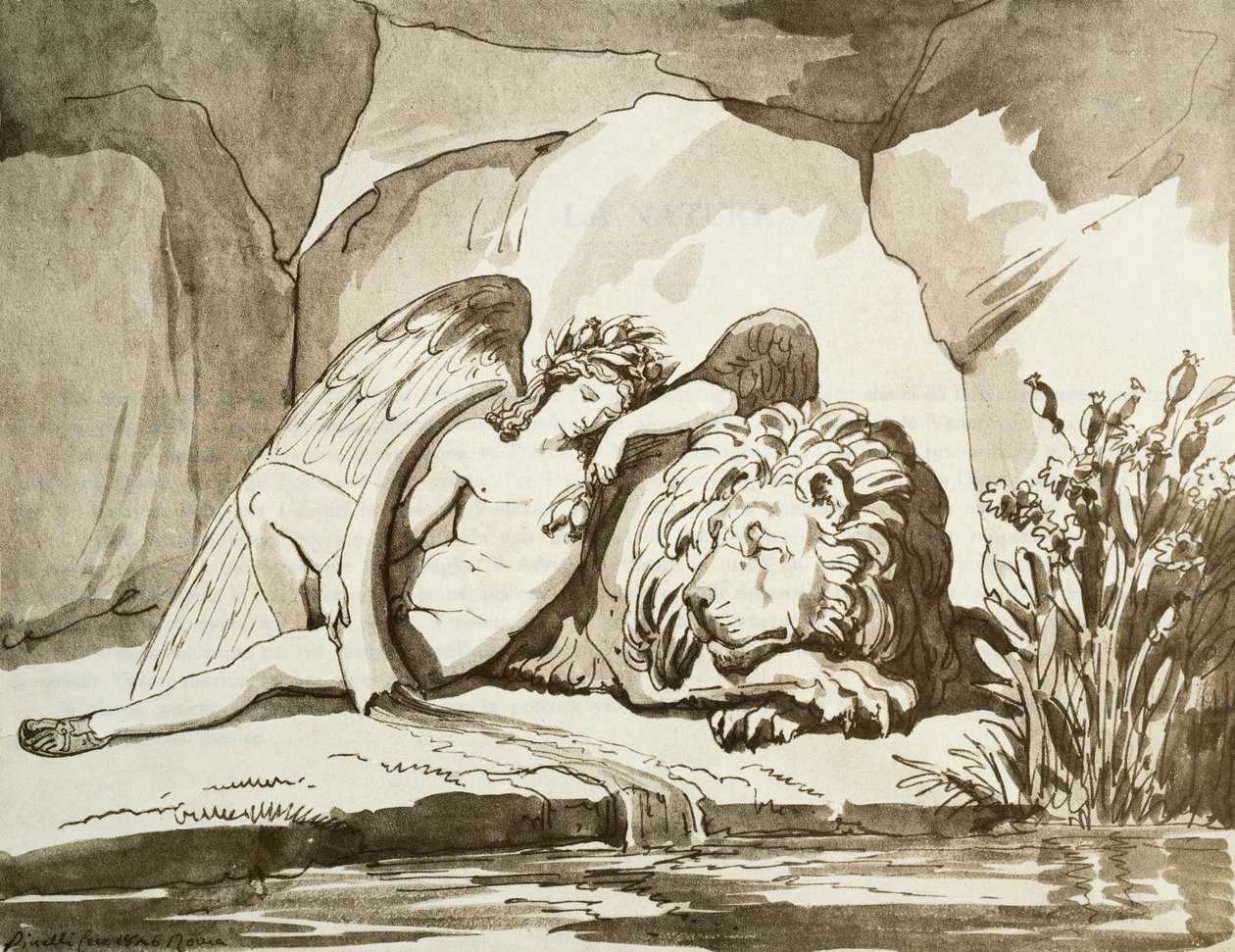 Hypnos (Søvnen) av Bartolomeo Pinelli