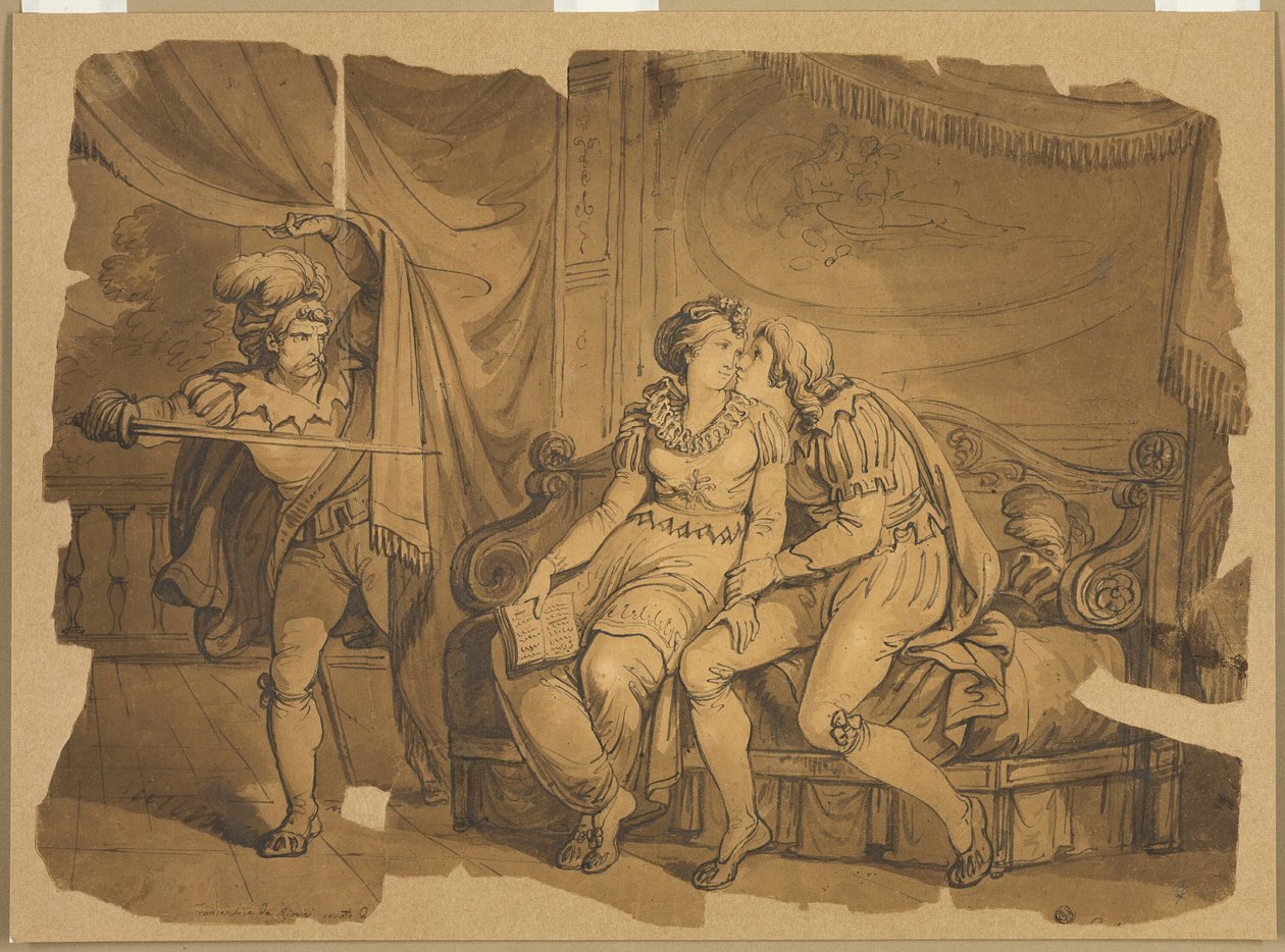 Paolo og Francesca av Bartolomeo Pinelli
