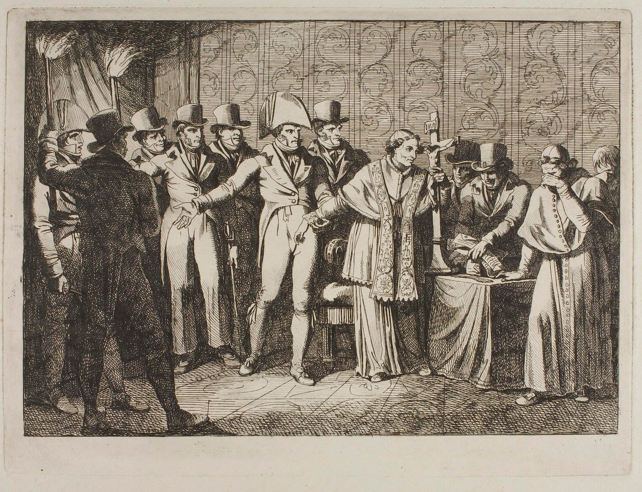 Pius VII. Bortført av franskmennene om natten den 6. juli 1809 av Bartolomeo Pinelli